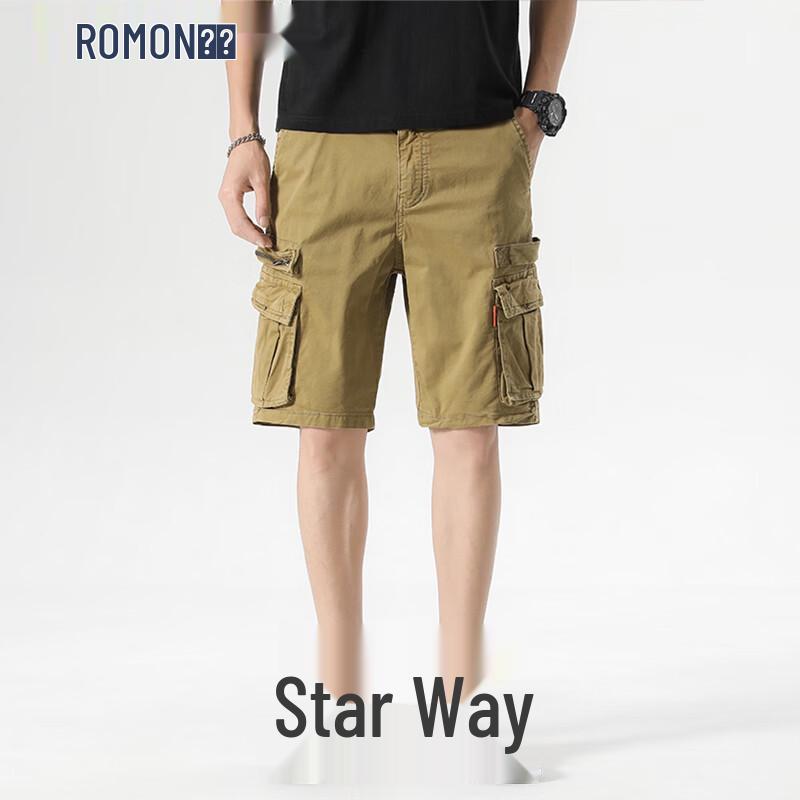 ROMON Men s Multi-pocket Cargo Shorts 32
