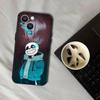 U-Undertale Sans doggo Black Soft Cover Phone Case For iPhone 17,16,15,14,13,12,11,Pro,XS,Max,XR,Plus,E,SE4,Mini