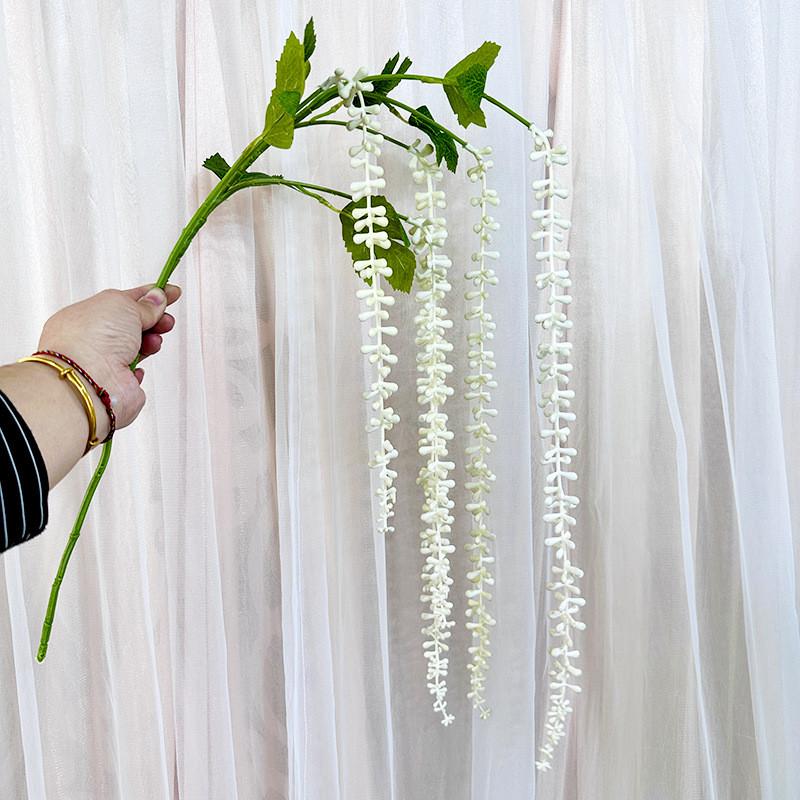 Faux Plant Wall Decor With Senecio Rowleyanus For Home Interior And Photography Use