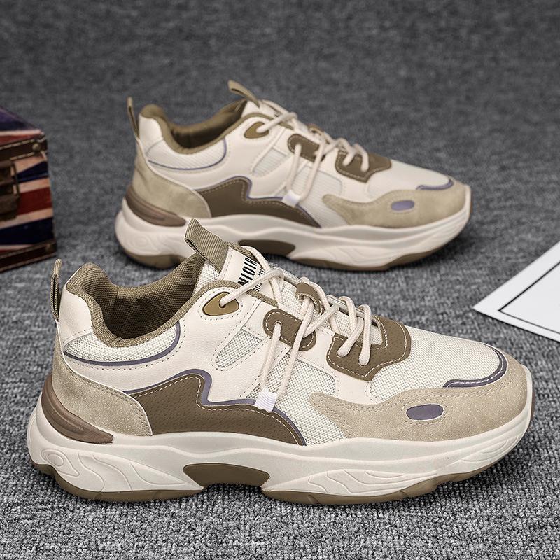 Spring New Men's Shoes Breathable Mesh Men's Sports Shoes Youth Fashion Casual Shoes Trendy Dad Shoes