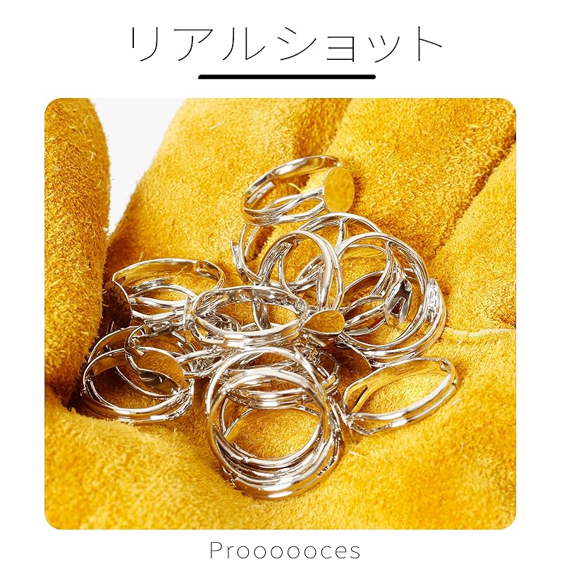 Proooooces Ring 8mm Pedestal 25 Pieces Gold Flat Round Base for Rings Cabochon Handmade Ring Kit Round Ring Tray DIY Parts Ring Making Hardware