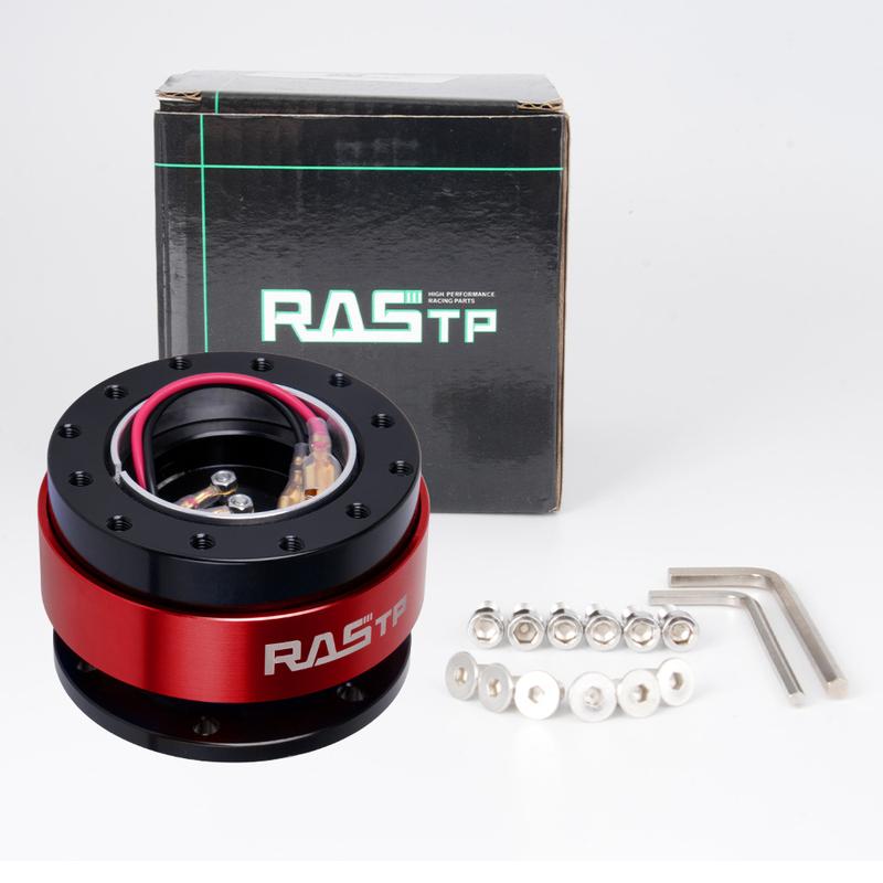 MUGE-Car Steering Wheel Snap Off Quick Release Hub Adapter Boss Kit Aluminum For 6-Hole Steering Wheel Hub Car Accessories QR030