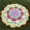 Microfiber Beach Towel Tassel Indian Mandala Tapestry Lotus Printed Bohemian Bikini Cover-Up Blanket Bath Towel