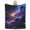 Galaxy Sunglasses  Soft Warm Blanket  Girls Boys Plush Throw Blanket Funny Outdoor Flannel Bedspread Sofa Bed Cover