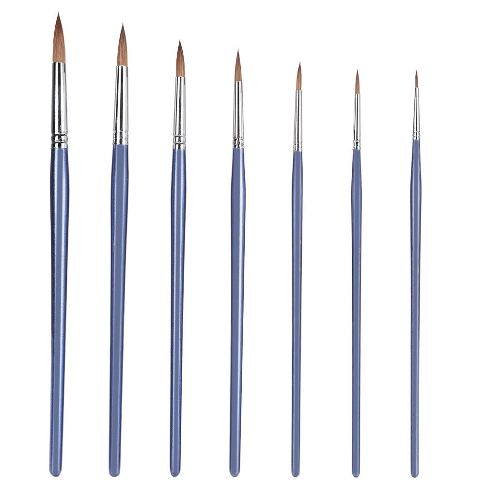 7Pcs Painting Brush Set Wolf Hair Watercolor Acrylic Special Painting Tools for Arts