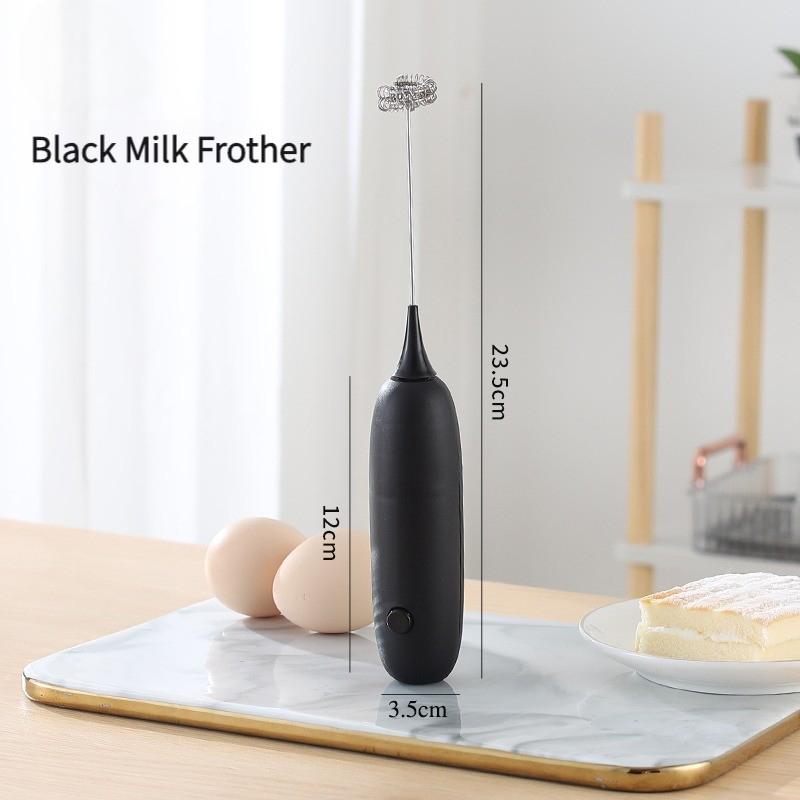 

Електричний спінювач молока Батарейки АА Ручний віночок для яєць Піноутворювач Блендер для кухні Автоматичний спінювач молока для кави Кухонний інструмент Блендер CHINA чорний