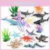 High Quality Pvc Mini Ocean Creature Figurine Set Featuring Dolphin Turtle Crab Octopus