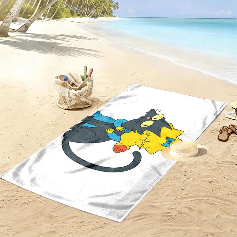 Maggie Simpson Print Beach Towel, Large Soft Quick Dry Towel for Beach Camping Swimming