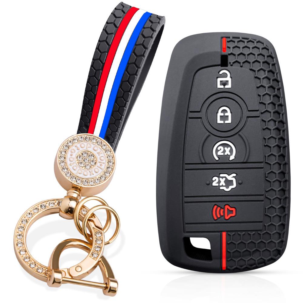 for Ford Explorer Fusion Ecosport mustang 2020 keyshell keyset, silicone Car keyring, Key Case protector 5btns
