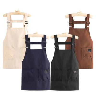 Canvas Cooking Apron Oil-proof Coffee Shop Bibs New Working Clothes  for Women Men