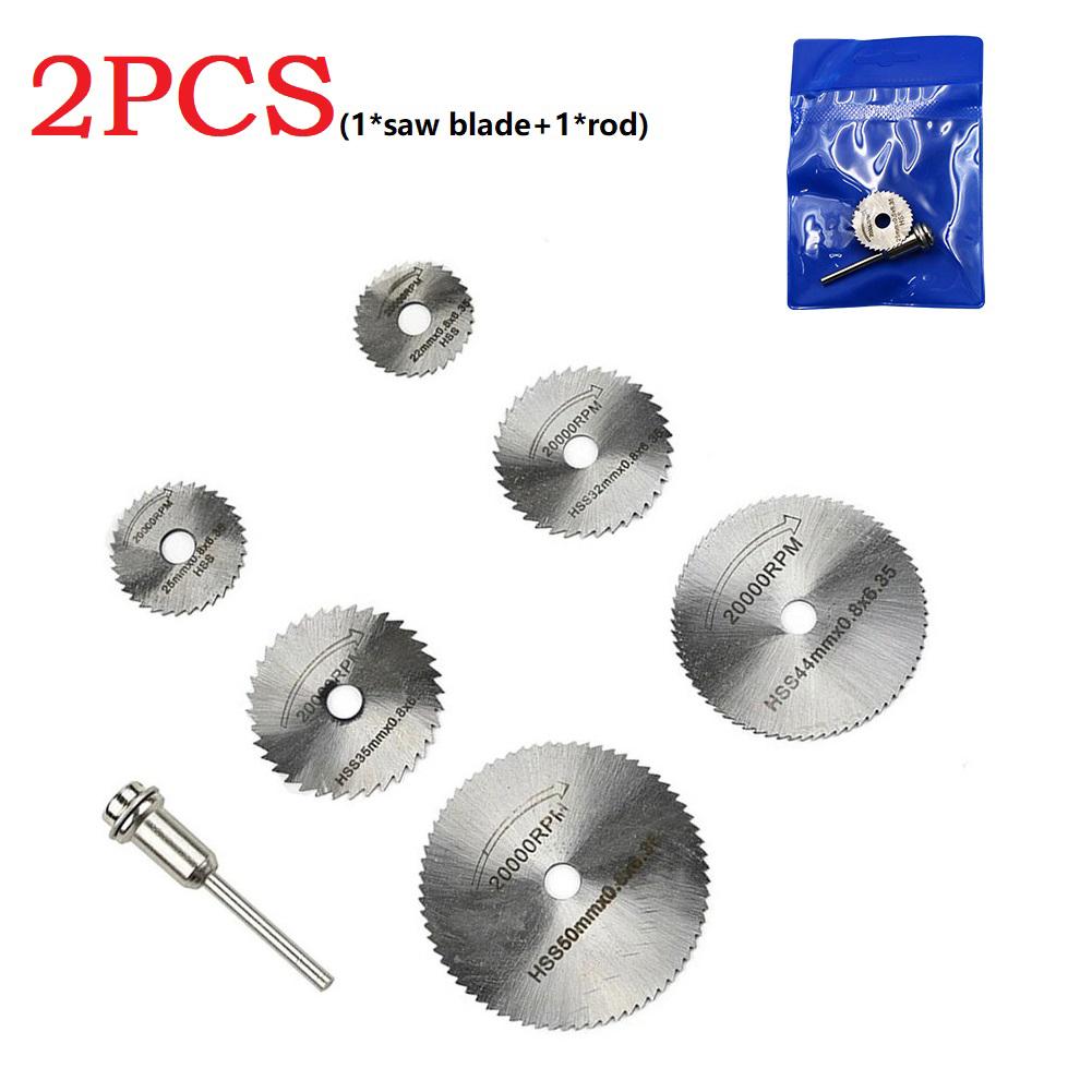 2PCS Mini HSS Circular Saw Blade Rotary Tool For Metal Cutter Wood Cutting Disc For Dremel Rotary Tool 22-50mm Power Tool