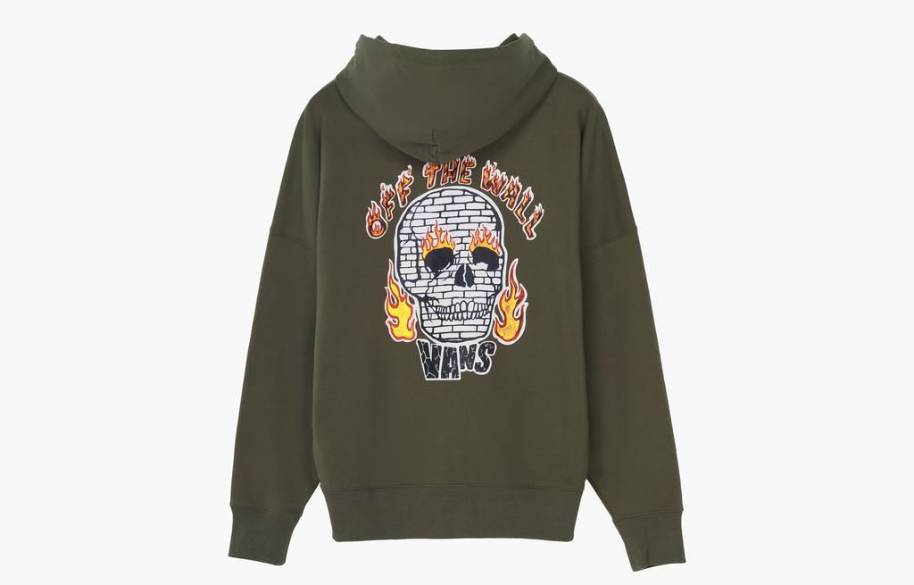 Vans Sweatshirts Unisex Army Green Hooded Moderate Regular VN0A54I9KCZ