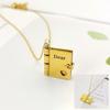 Gold Color Book Necklace Openable Chapter Book Necklace  Jewelry Accessories