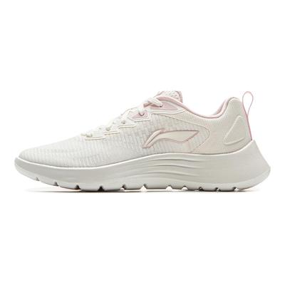 LiNing Leichte Weiche Rückfederung Freizeit Laufschuhe Damen Sneaker Weiß Rosa ARSV034-1
