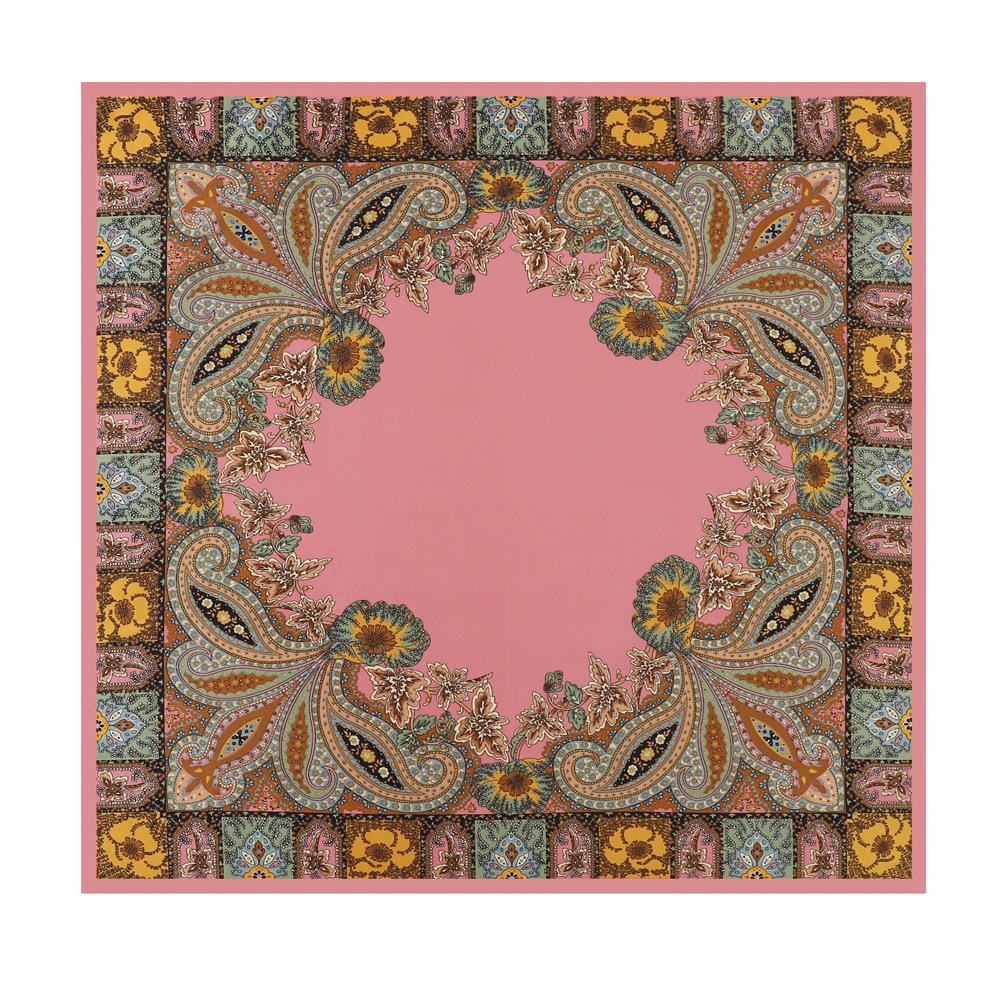 Women’s Fashionable and Versatile Faux Silk Headscarf with Cashew Nut Pattern