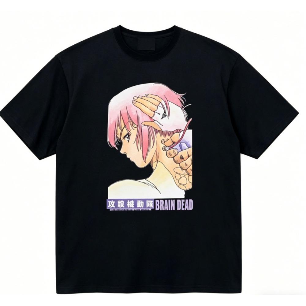 Ghost in the Shell Anime Lover T shirt Year round clothing personality Clothes Plus Size Unisex New Model Couples high quality soft