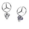 2025 Gorące Do Benz 1 SZT 44mm 3D Metalowy Niebieski Chromowany Gwiazda Maskownica Maska Logo Emblemat Odznaka dla Mercedes Benz W202 W203 W204 W208 W210 W