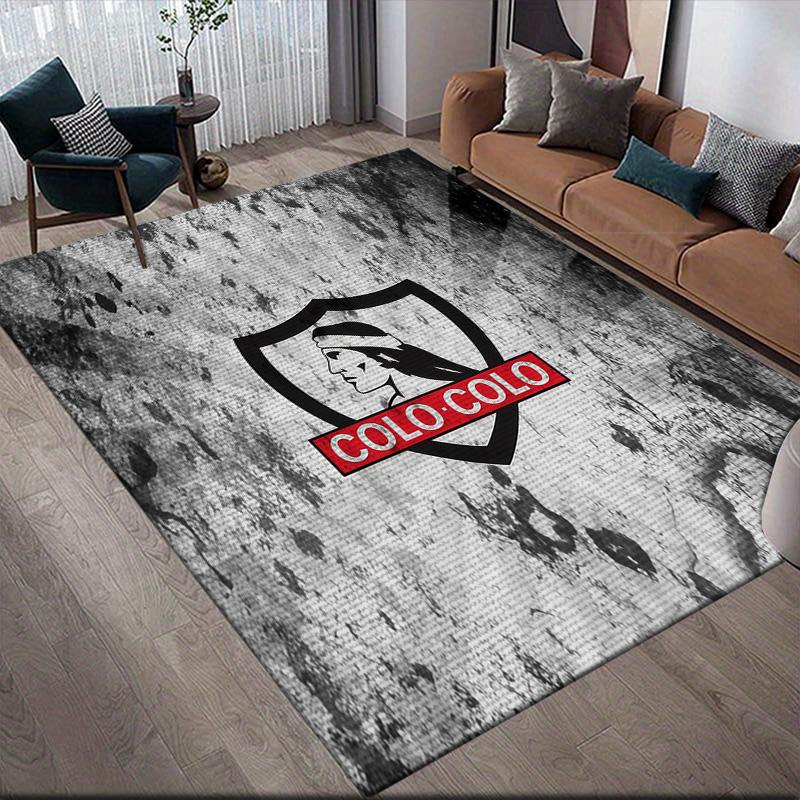 CSD Colo‑Colo Flannel Pattern Square Carpet,Area Rug,Carpet Rug for Living Room Bedroom Sofa Playroom Decor,Non-slip Floor Mat