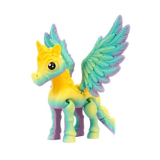 3D Printed Horse Ornament Articulated Horse Winged Unicorn Toy Flexible Animal Fidget Toy with Movable Joints for Home Office Stress Relief Desktop