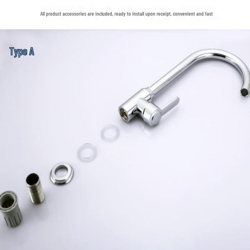 TLXT Brushed Stainless Steel Kitchen Faucet