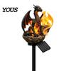 Garden Dragon Lamp Solar Light, Outdoor Statue Lamp, Figurine Magical Yard Pathway Fantasy Lawn Ornament, Unique Gift for Lovers Decor