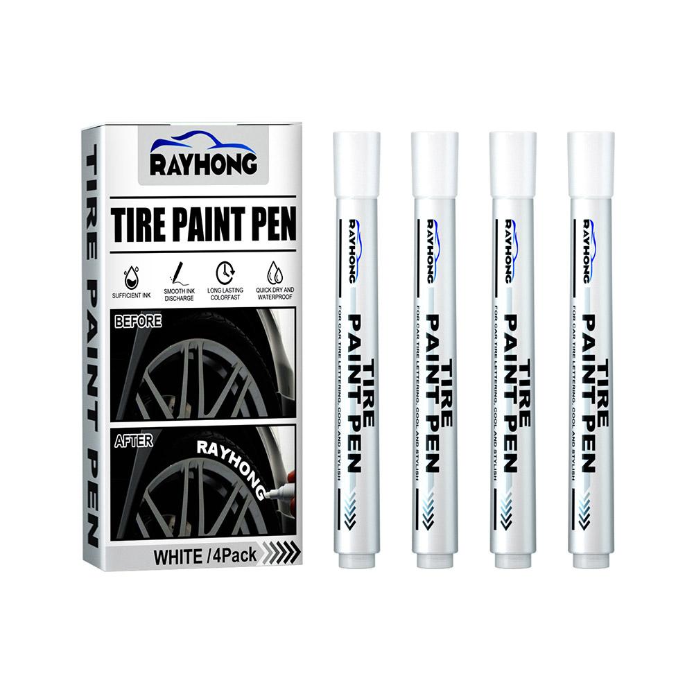 1/3pcs White Paint Pen Paint Tire Markers Waterproof Car Tyre Oily Paint Pen Set Quick Dry And Permanent Graffiti Pens Touchup Paint2