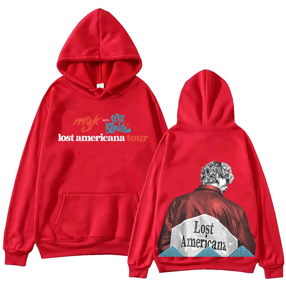 MGK Lost Americana Tour Machine Gun Kelly Худи Харадзюку Хип-Хоп Пуловер Топы Свитшот Подарок 3XL