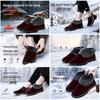 Winter Warm Old Beijing Flat Cotton Shoes with Soft Rabbit Fur for Elderly