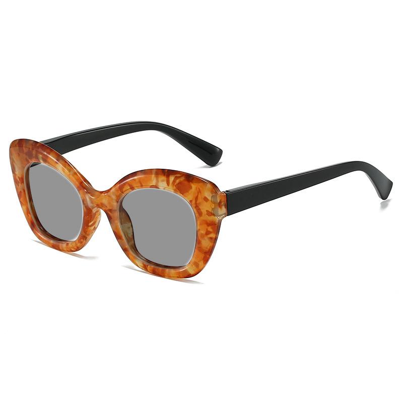 Women's Fashion Trend Cat Eye Myopia Sunglasses Elegant Personalized Thick and Durable UV Resistant Glasses Diopter To -4.0