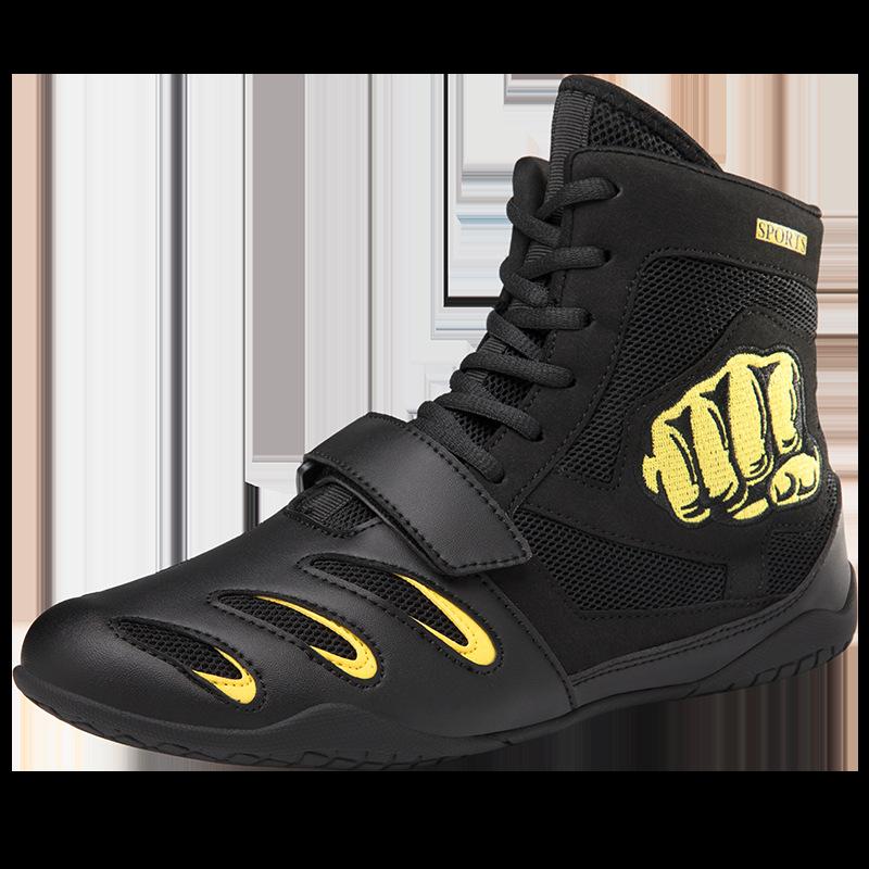 Professionelle Indoor-Boxschuhe für Herren und Damen, atmungsaktive Sanda-Kampftrainingsschuhe, High-Top-Ringerschuhe, Herbststiefel, Retro-Kampfschuhe
