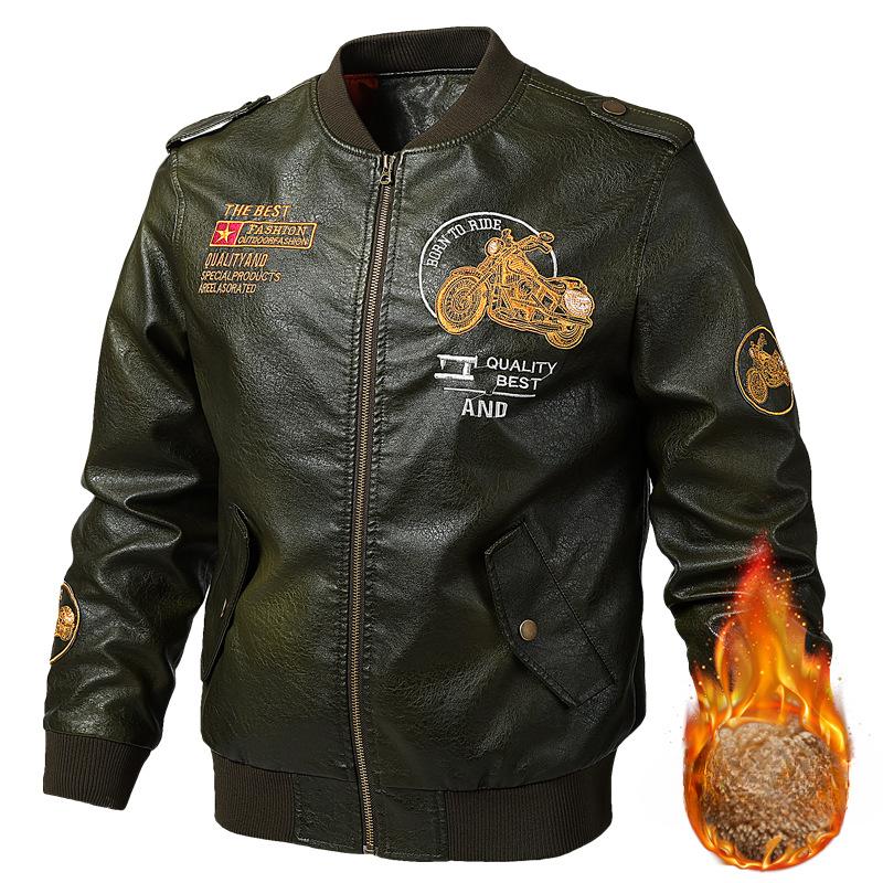 New Spring and Autumn Coat PU Leather Jacket Slim Men's Youth Leather Jacket