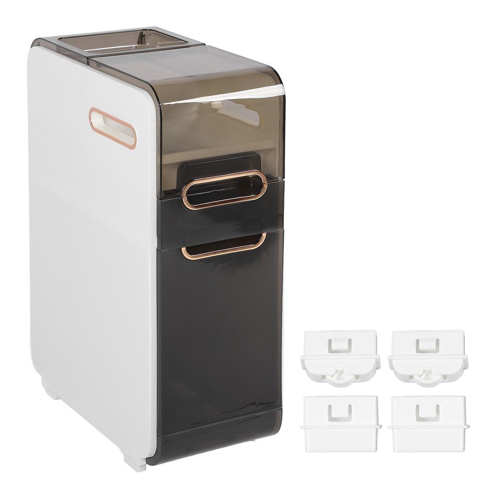 Slim Bathroom Storage Cabinet Plastic Narrow Bathroom Storage Space Saving Floor Organizer Side Unit