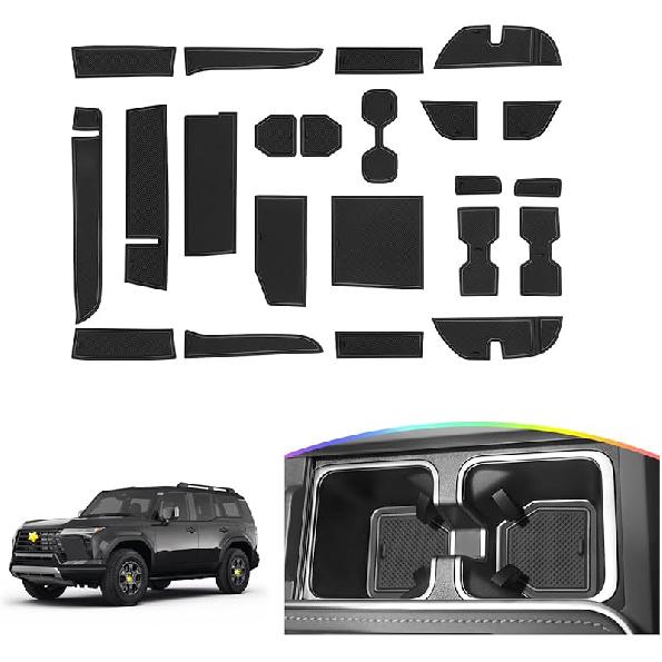 SKTU Door Slot Mat for 2025 2026 Chevrolet Equinox Door Groove Gate Pad 17Pcs Fit 2025 2026 Chevy Equinox Accessories Door Compartment Cup Center