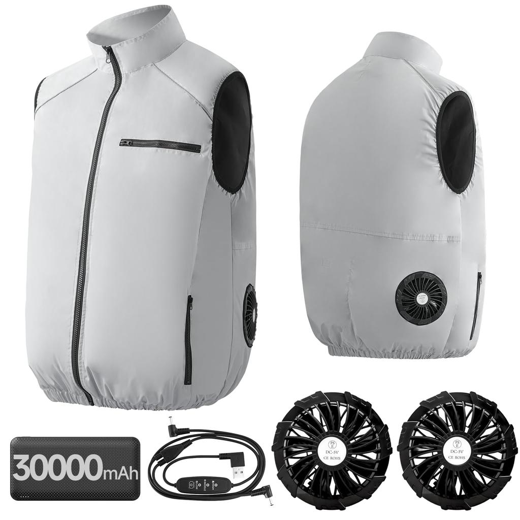 AAL Workwear Vest with 2025 Fan and High This Vest Features 3D Circulating 3 Adjustable Airflow and and Comes In Sizes It Provides Up To 25 Hours of