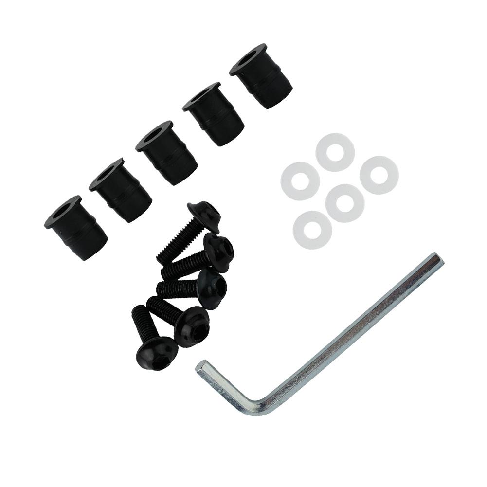CNC Bolt Screw Kit Aluminum+plastic Black Fairing Screen Motorcycle