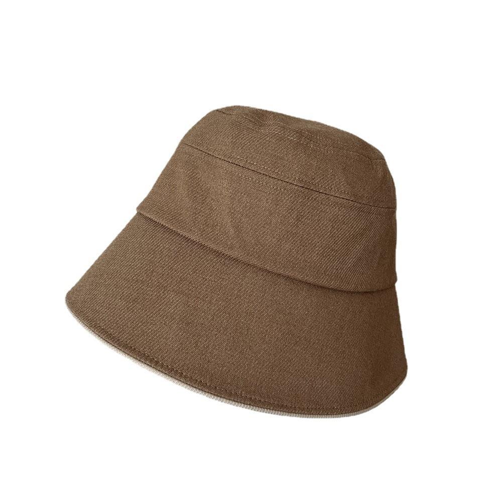 Original Design Japanese Back Bow Bucket Hat Showing Face Small Casual Versatile High Sense Women Autumn and Winter Bucket Hat
