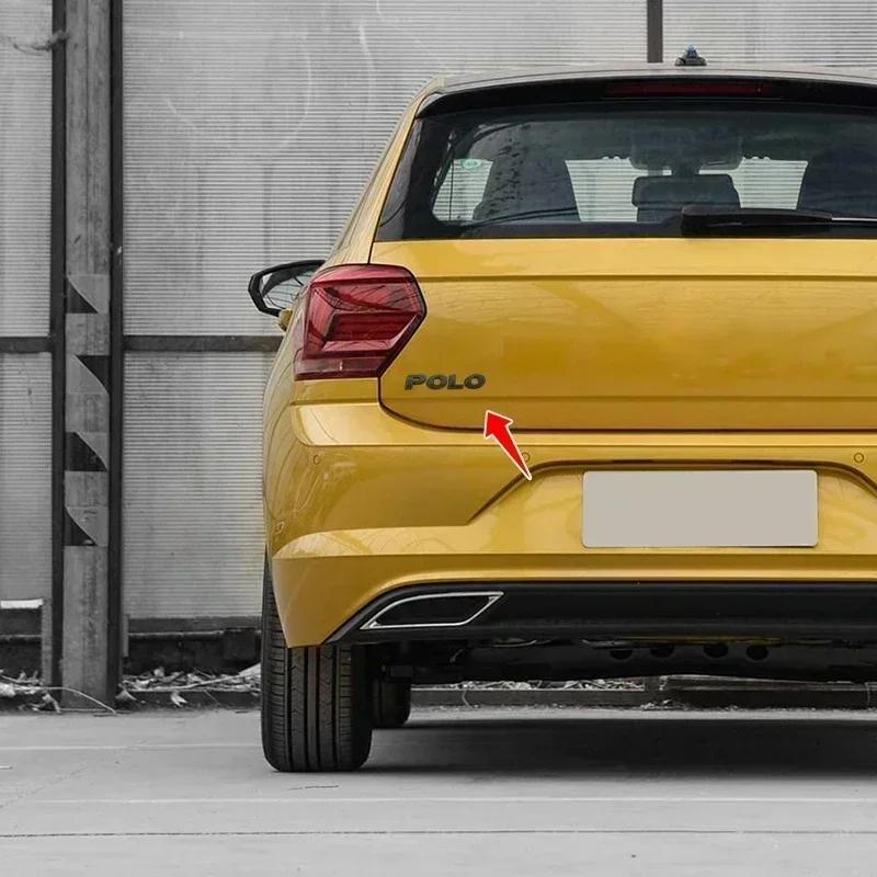 Chrom Silber Schwarz 3D ABS Für POLO Auto Heckklappe Buchstaben Aufkleber Abzeichen Logo Emblem Beschriftung Auto Zubehör Für Volkswagen VW