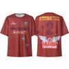 Blue White Striped Jersey Short-sleeved Mesh Tee Fashion New Letter Pattern Eagle Print T-shirts