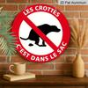 2D Flat 1pc, French-Inspired Round Aluminum Metal Sign - No Dog Poop, 8x8 In, Wall-Mountable & Versatile Outdoor Decor for Home, Garden, Bar, Garage