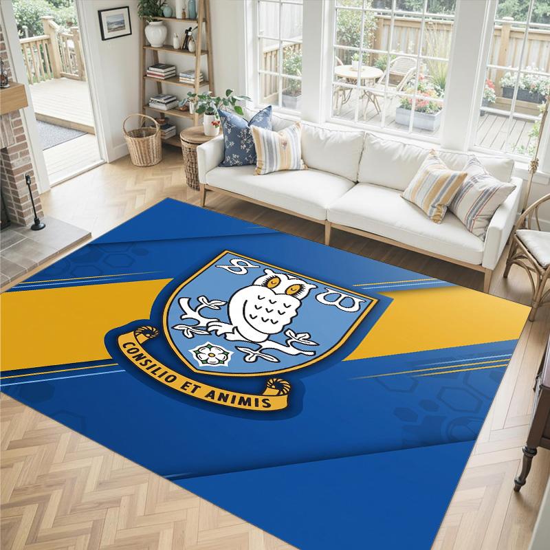 Design Sheffield Wednesday Tappeto in Velluto di Cristallo Accogliente Non?Tappeto Stampato Antiscivolo per Camera da Letto Soggiorno Ingresso