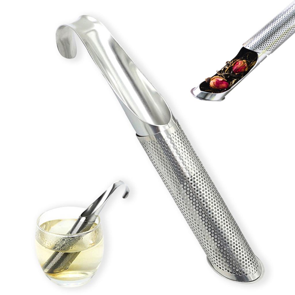 Pipe Stainless Steel Tea Infuser Filter with Durable Encrypted Mesh Design Fine Holes Tea Interval Diffuser for Coffee Leaf Tea