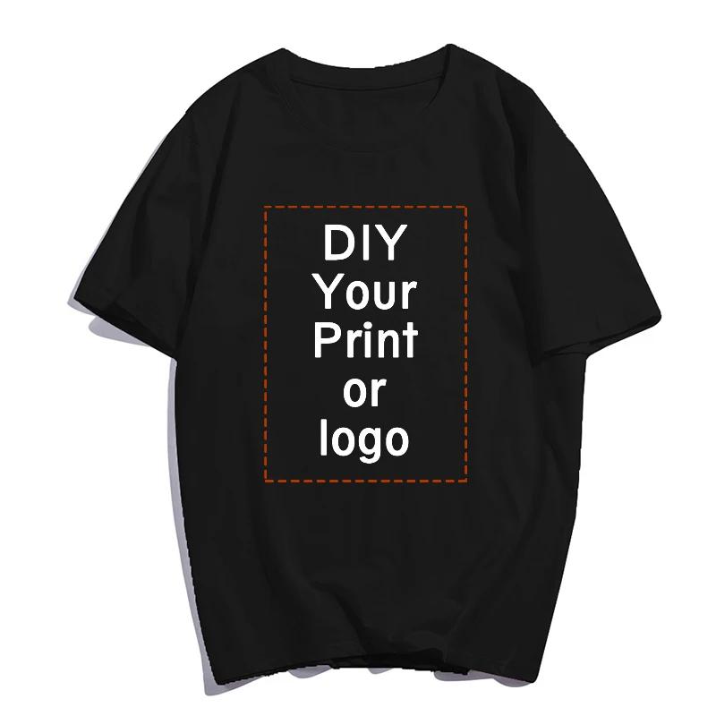 

Customized Printed fashion T shirt Harajuku Women Top DIY Your Like Photo or Logo White T-shirt Fashion Female Top Tshirt S чёрный