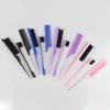 3 Pcs Professional Hair Styling Comb Set: Metal Pin Rat Tail Comb, Teasing Brush & Double-Ended Edge Eyebrow Brush for Salon & Home Hair Braiding, Sty