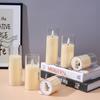 LED Flammenlose Kerzen Licht Simulation Acryl Kerze Hochzeit Romantische Kerze Lampe mit Batterie Party Weihnachten Home Decor