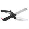 2 In 1 Stainless Steel Food Vegetable Cutter Knife Scissors Home Kitchen Accessory