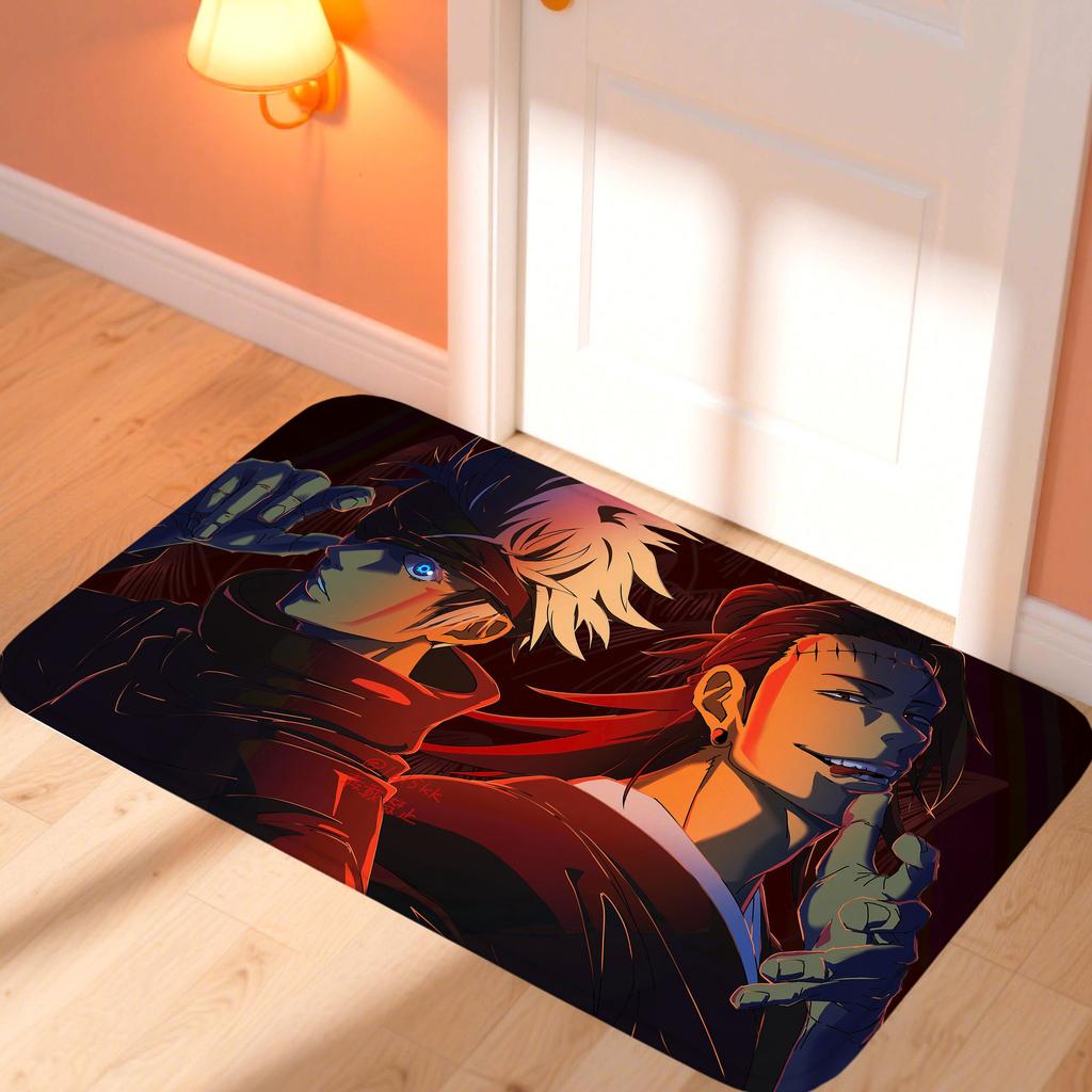 Jujutsu Kaisen Doormat Gojo Satoru Foot Mat Room Mats Bedroom Rug Home and Decoration Motorcycle Carpet for Kitchen Non-slip Pad