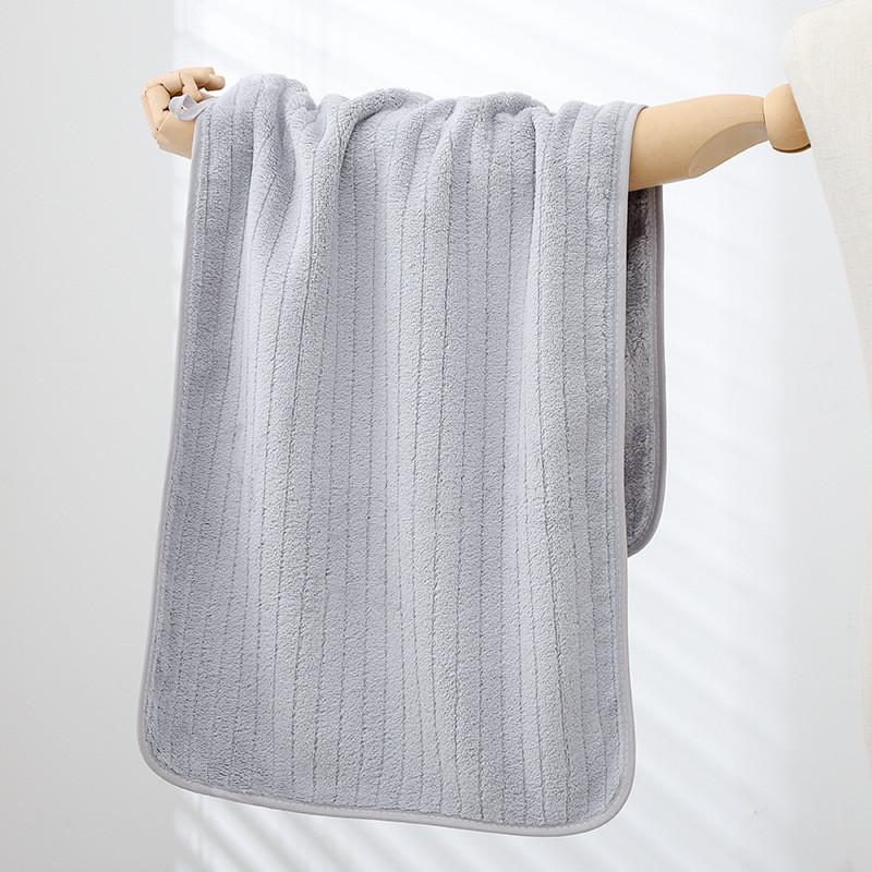 Thick Adults Coral Fleece Towel With Fast Absorption For Bathroom And Hotel
