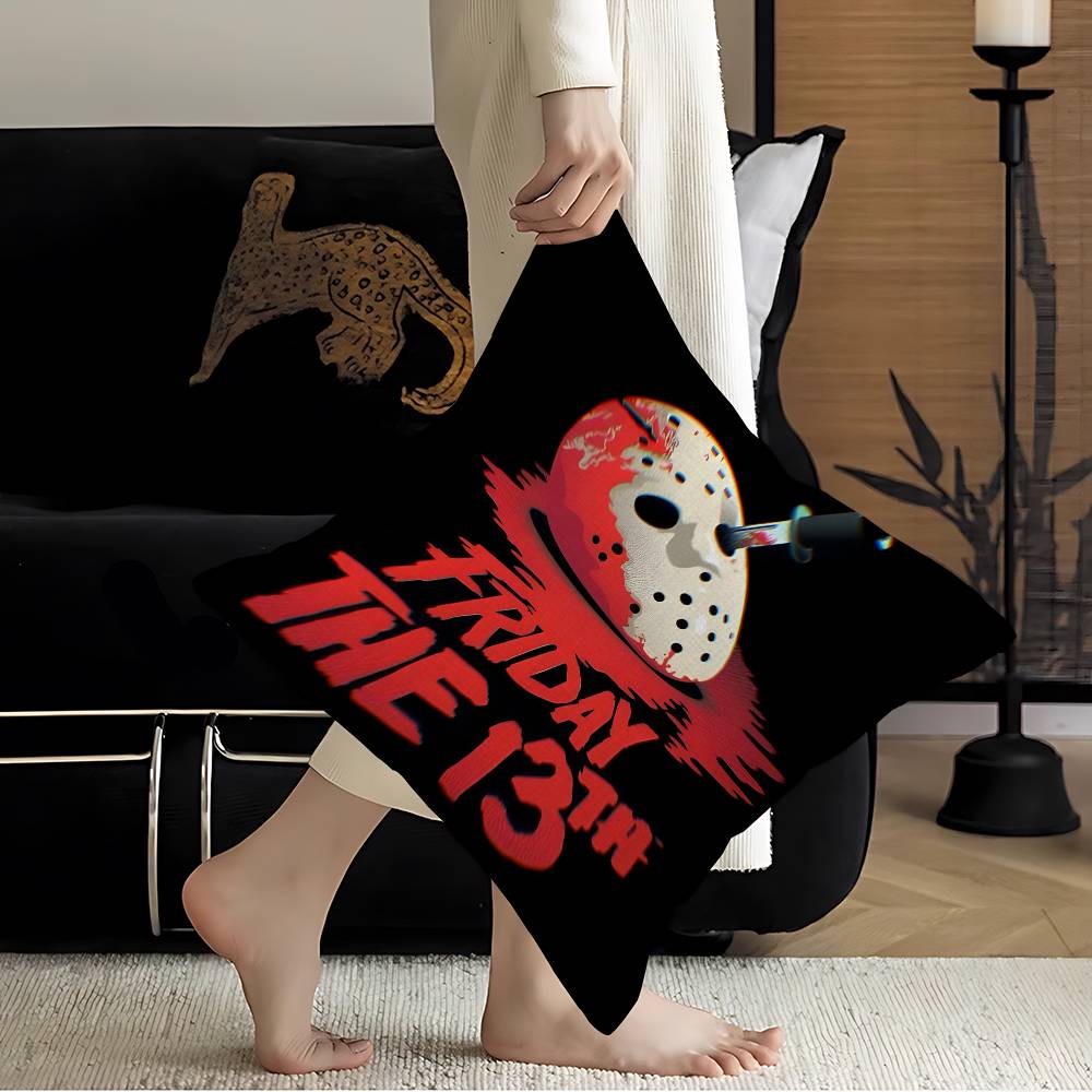 Jason V-Voorhees Horror Personalized picture text home decorative pillows Household Gifts 45x45cm