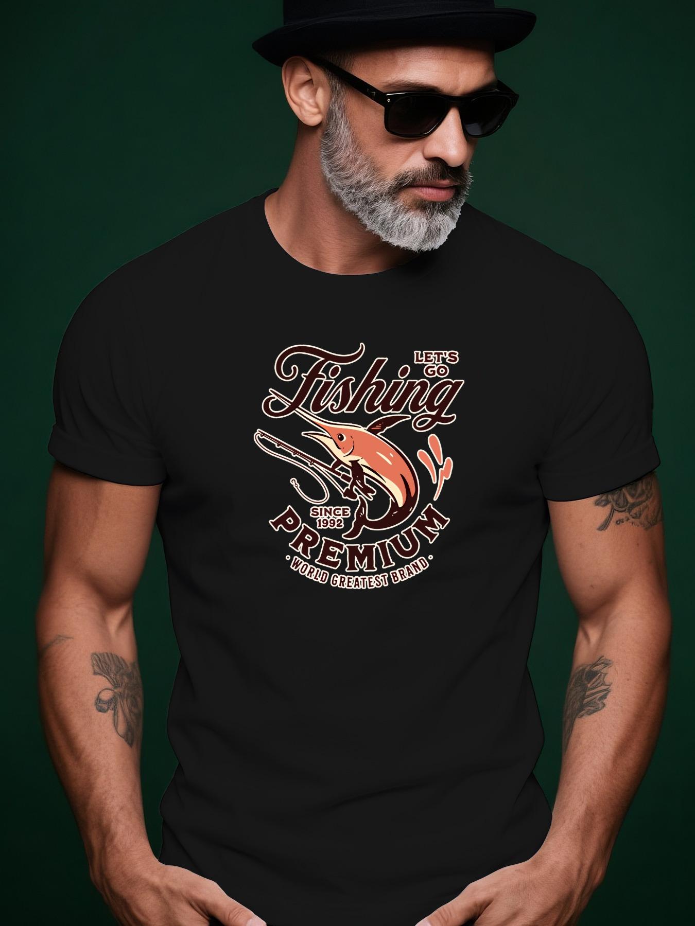 Fishing Swordfish Trendy Streetwear Summer Casual Round N... XXL