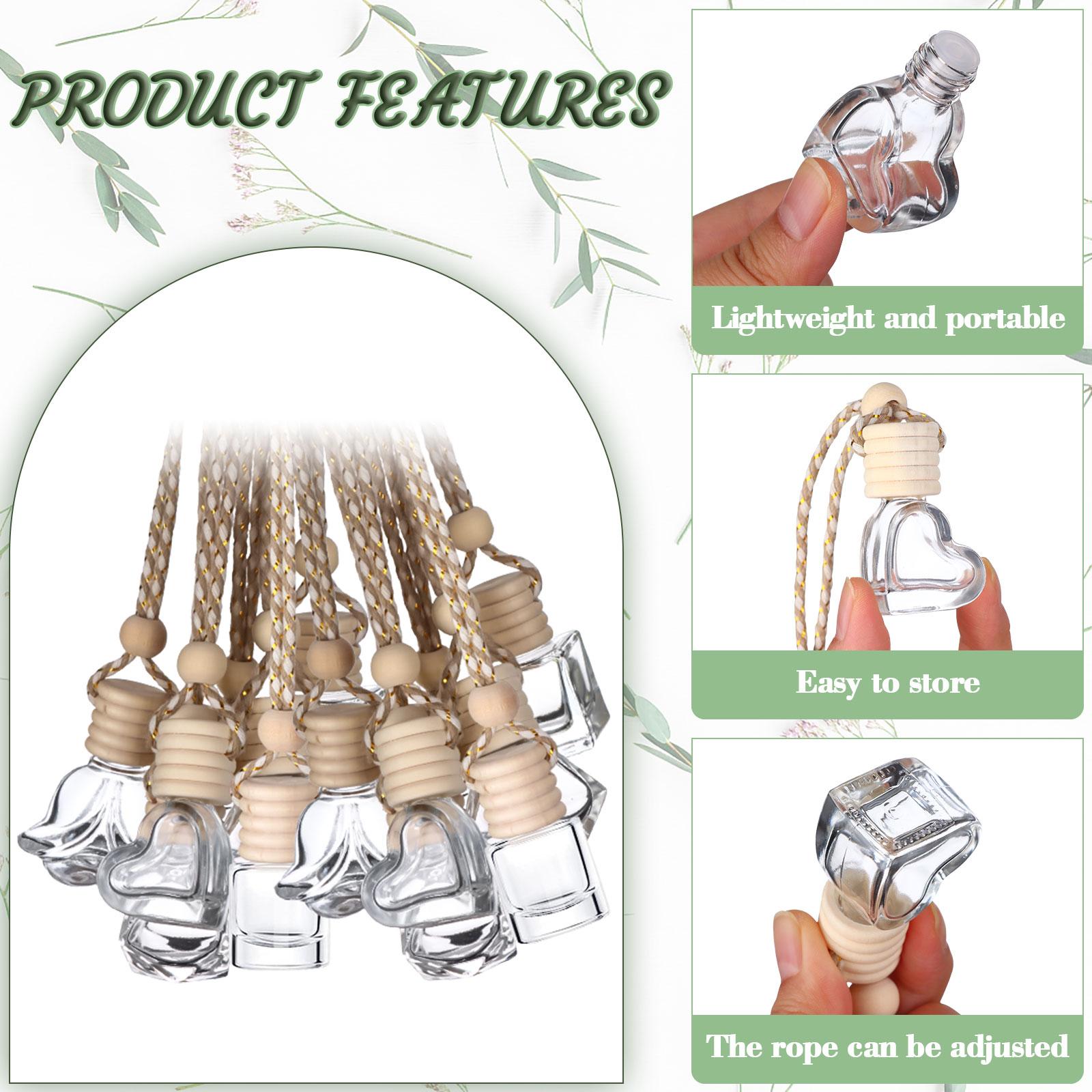 

210 шт. 8 мл Подвесной автомобильный освежитель воздуха Диффузор Пустой прозрачный стеклянный Эфирный диффузор Масло Ароматерапия Аромат Духи Подвеска Гл United States